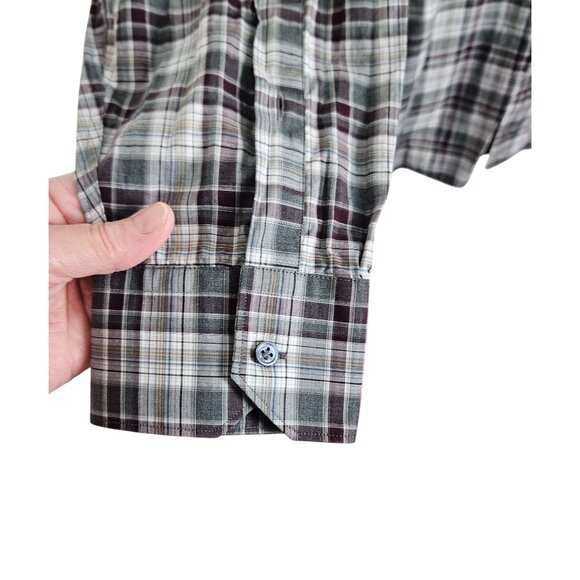 Peter Millar Mens Plaid Button-Up Shirt Extra Large Cotton Long Sleeve Casual - Picture 5 of 8